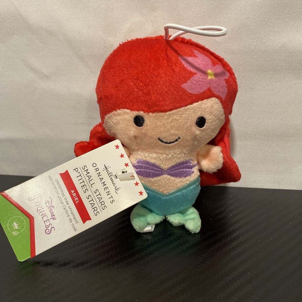Hallmark Disney Small Stars Plush Ornament‎ Princess Ariel Little Mermaid NEW